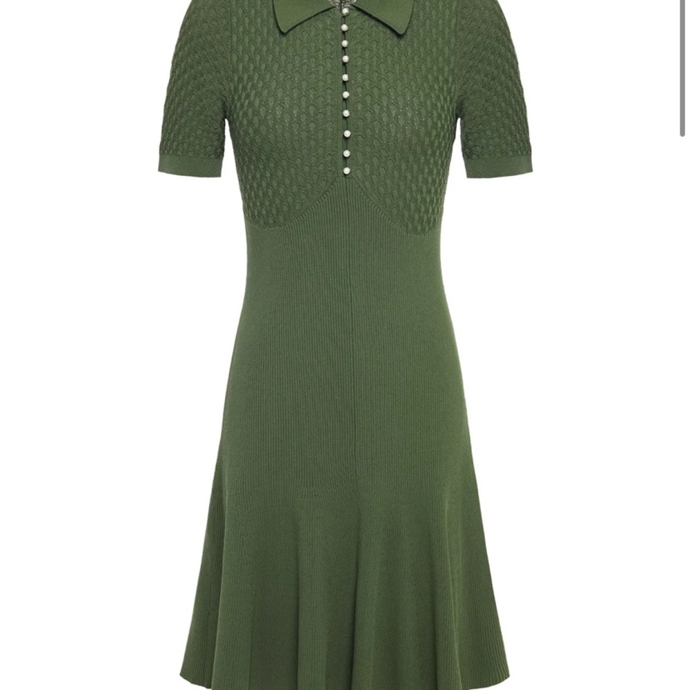 Sandro Esmila faux pearl embellished mini dress